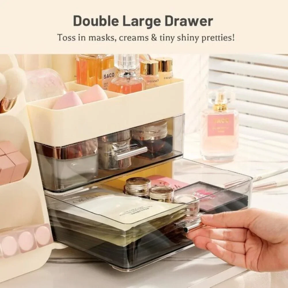 New Makeup Organizer with Drawers, Large Vanity & Countertop Storage Box